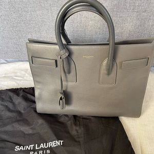 Saint Laurent Sac De Jour - Grey, Medium, Inspected for authenticity